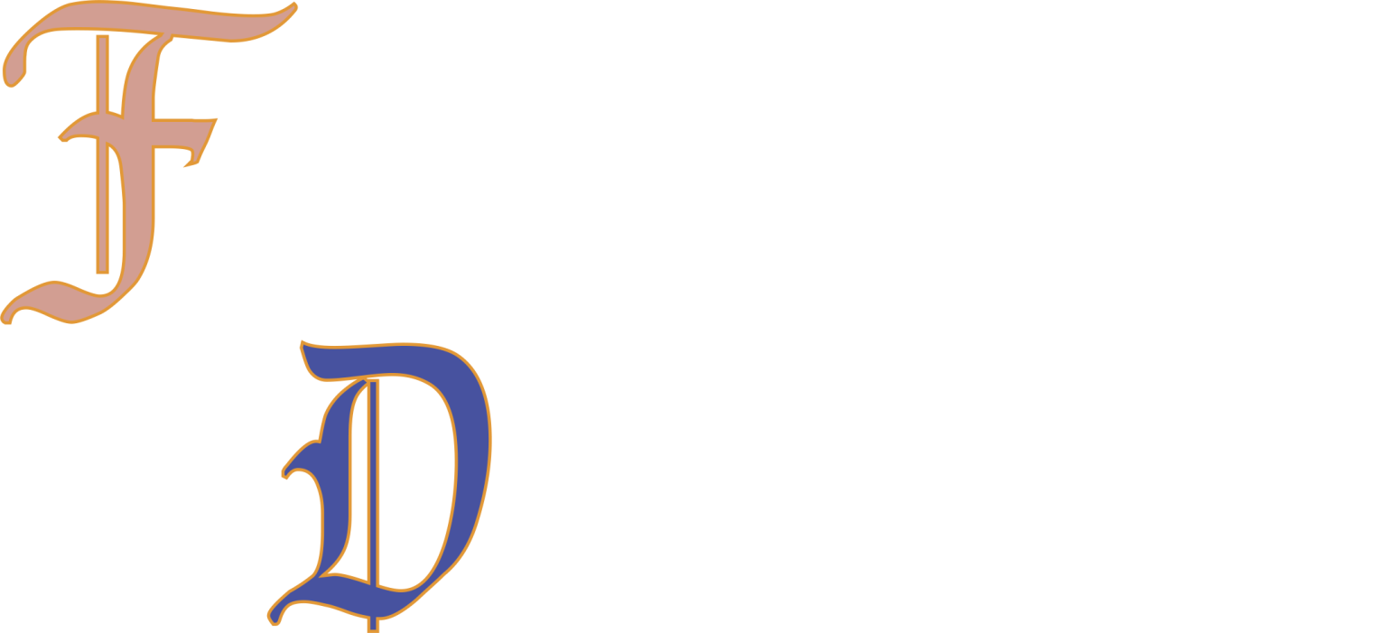 Fragments logo homepage lighter red white text